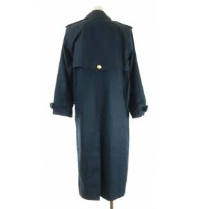 YVES SAINT LAURENT ヴィンテージ 90s トレンチコート ロング カサンドラ 金ボタン ネイビー