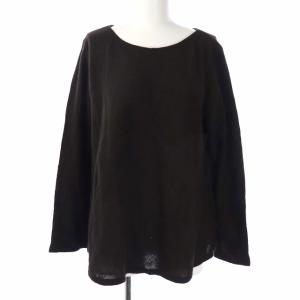 JURGEN LEHL セットアップ 上下 ニット セーター 長袖 タイトスカート イージー ロング マキシ ウール M 茶 ダークブラウン