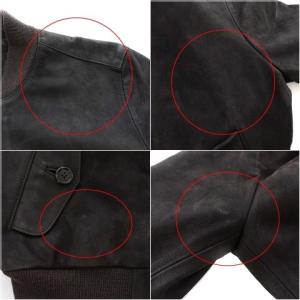 MARGARET HOWELL ブルゾン ジャンパー 革ジャン ジャケット アウター レザー 2 M 焦げ茶 ダークブラウン