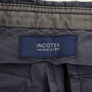 INCOTEX ストレートパンツ スラックス 42 S 紺 ネイビー