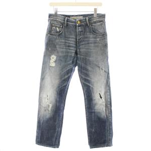 Jude Sexy Fit デニムパンツ ボタンフライ ダメージ加工 30 インディゴ