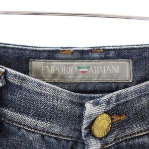 EMPORIO ARMANI Jude Sexy Fit デニムパンツ ボタンフライ ダメージ加工 30 インディゴ