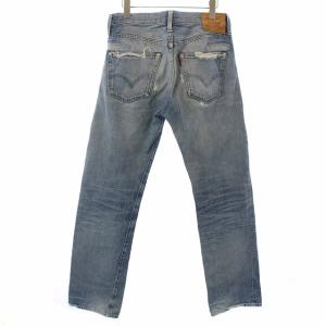 Levi's 501XX デニム ジーンズ 赤耳 セルビッチ ボタンフライ ダメージ加工 コットン W32 M インディゴ