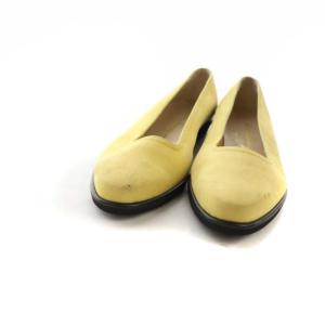 Salvatore Ferragamo スエードパンプス 4.5C イエロー