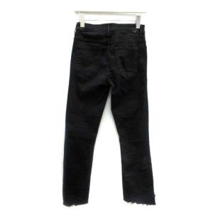 MOTHER INSIDER CROP STEP FRAY デニム パンツ ジーンズ カットオフ W27 L 黒 ブラック
