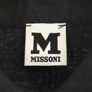 M MISSONI シャツ 七分袖 総柄 40 ブラック ピンク
