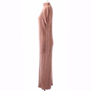 PLEATS PLEASE ISSEY MIYAKE イッセイミヤケ ワンピース ロング マキシ 長袖 ハイネック プリーツ
