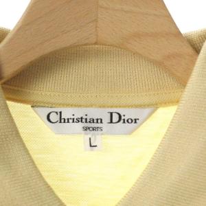 Christian Dior ロゴ刺繍ノースリーブカットソー からし