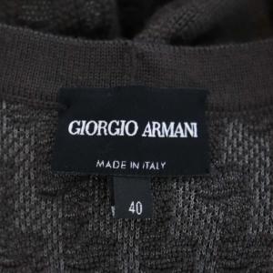 GIORGIO ARMANI 半袖プルオーバーニットセーター チャコールグレー