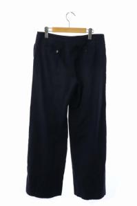 EMPORIO ARMANI コットンワイドパンツ ネイビー