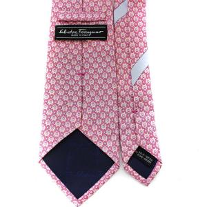 Salvatore Ferragamo シルクゾウ柄ネクタイ ピンク