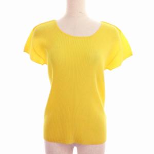 イッセイミヤケ プリーツ半袖カットソー 3 イエロー