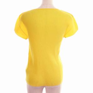 PLEATS PLEASE ISSEY MIYAKE イッセイミヤケ プリーツ半袖カットソー 3 イエロー
