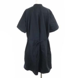 JIL SANDER NAVY 五分袖バンドカラーシャツワンピース 36 ネイビー