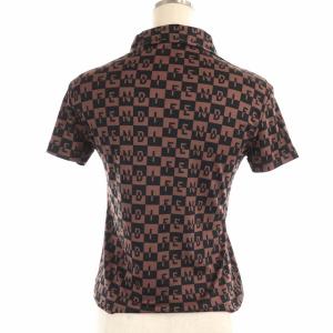 FENDI ヴィンテージ ロゴ チェックポロシャツ ブラウン