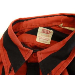 Levi's CASUALE シャツ ボタンダウン ストライプ オレンジ ブラック