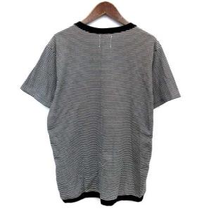 TAKAHIROMIYASHITATheSoloIst. Tシャツ カットソー 半袖  ボーダー 50 L ブラック