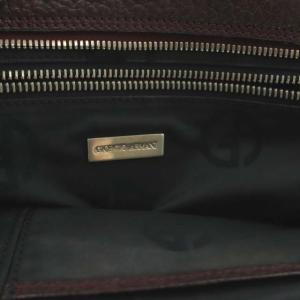 GIORGIO ARMANI エンボスロゴハンドバッグ ブラウン
