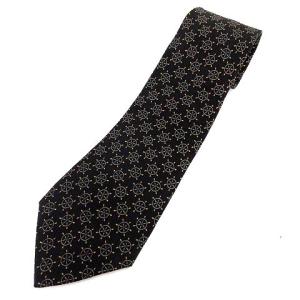 ネクタイ シルク 舵 総柄 ブラック