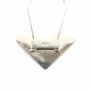 PRADA キーリング チャーム 三角プレート イエロー シルバー