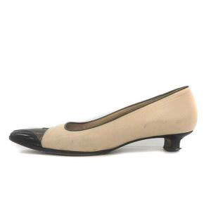 CHANEL ココマークレザーパンプス 37 ベージュ