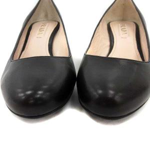 PRADA パンプス ヒール ラウンドトゥ レザー 35 22cm ブラック