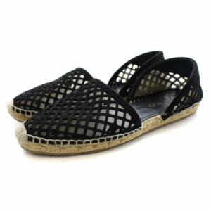 MANSY50 メッシュリネンエスパドリーユ 37.5 ブラック