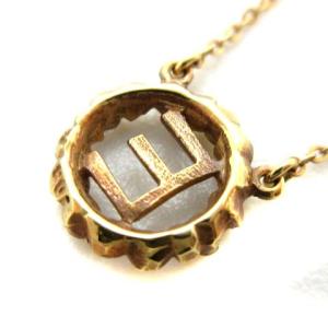 AHKAH ストーンレメディイニシャルEネックレス ペンダント K18 ゴールド