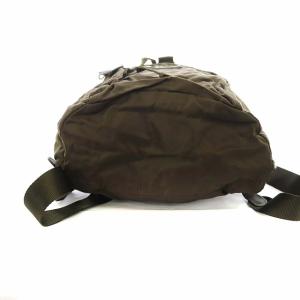 PRADA デイパック 巾着型 ナイロン 三角プレート カーキ