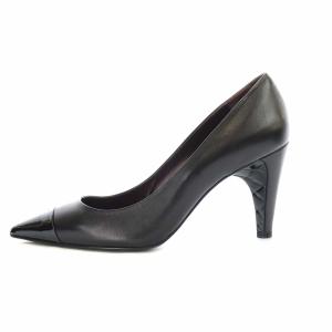 CHANEL パンプス ブーティ 2WAY ココマーク ポインテッドトゥ レザー 23.5cm