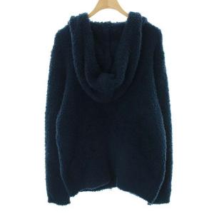 BAREFOOT DREAMS ロンハーマン Ron Herman ボア パーカー パイル地 ジップアップ M 紺 ネイビー