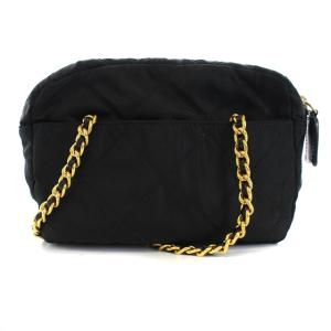 PRADA ナイロンショルダーバッグ チェーン ミニ ブラック