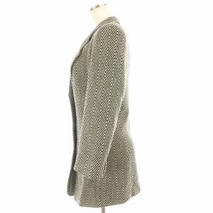 EMPORIO ARMANI テーラードジャケット ウール 総柄 L ブラック ベージュ