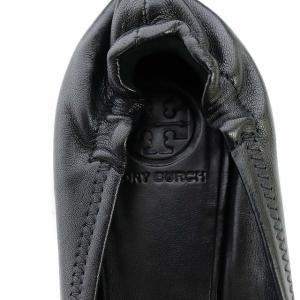 TORY BURCH フラットシューズ バレエシューズ パンプス ラウンドトゥ レザー 7M 24cm 黒 ブラック