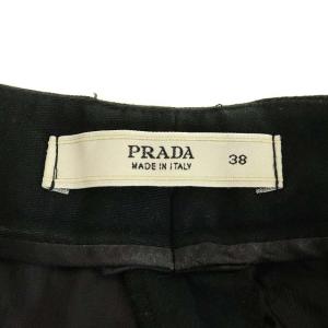 PRADA クロップドテーパードパンツ 38 ブラック