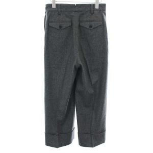 MARGARET HOWELL フォックスブラザーズ FOX BROTHERS ワイドパンツ ウール 裾ロールアップ 2 M グレー