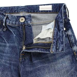 upper hights THE HERS デニムパンツ ミッドライズアンクルストレート ダメージ加工 インディゴ ブルー  