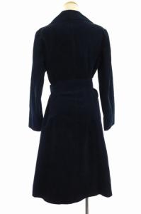 Theory 18AW コート ワイドチェスター コーデュロイ ロング S 紺 ネイビー