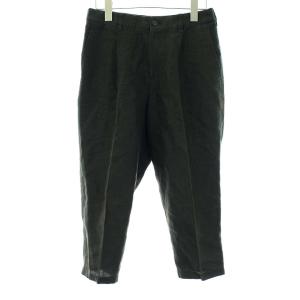 スラックス パンツ テーパード センタープレス ヘンプ S カーキ