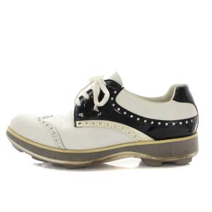 PRADA ドレスシューズ ウィングチップ レースアップ レザー 8 27cm ホワイト ブラック