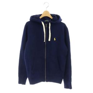パーカー スウェット ジップアップ ポニー刺繍 ネイビー