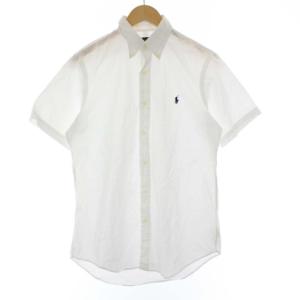 シャツ ボタンダウン 半袖 S ホワイト