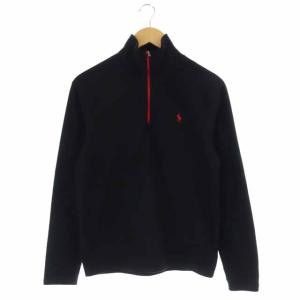 フリースジャケット プルオーバー スタンドカラー 長袖 XS ブラック