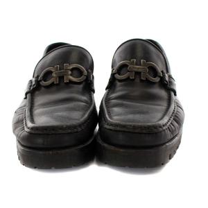 Salvatore Ferragamo ガンチーニ レザーローファー ブラック