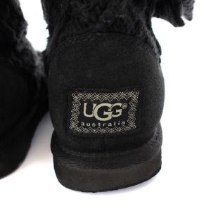 UGG australia クラシックカーディセーターブーツ ニット スエード 24cm ブラック