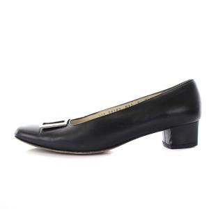 Salvatore Ferragamo ヴァラレザーパンプス 7C ブラック