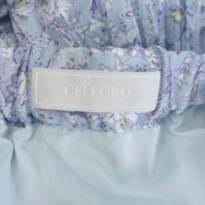 CELFORD 20SS 小花柄ワッシャースカート 36 ライトブルー
