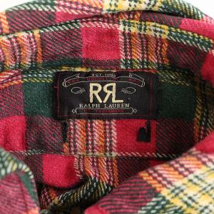 RRL ラルフローレン 長袖チェックシャツ レッド