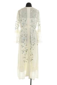 GRACE CONTINENTAL 21SS 小花刺繍ニットワンピース ホワイト