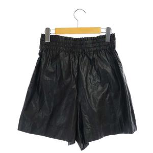 ISABEL MARANT ETOILE フェイクレザー パンツ キュロット スカート ショート ハイウエスト 36 ブラック